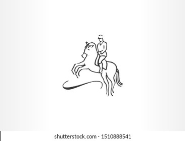 Horse Riding Jockey Equestrian design template