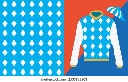 Horse Riding Jockey Silk Shirt Design Layout