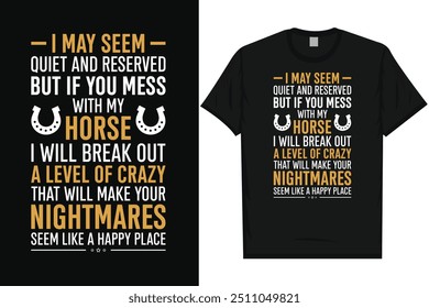 Horse riding horse lovers best horses typography graphics tshirt design