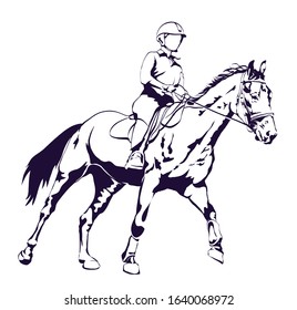 Silhouette rider on horse dressage stock vector royalty free 572495098