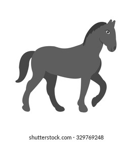 Horse, riding, racing icon vector image. Suitable for mobile apps, web apps and print media.