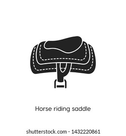 horse riding saddle icon vector symbol sign