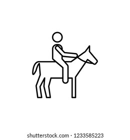 horse riding sign icon. Element of navigation sign icon. Thin line icon for website design and development, app development. Premium icon