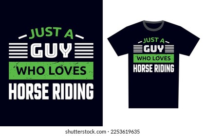Horse Riding T Shirt Design Template Vector