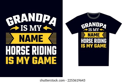 Horse Riding T Shirt Design Template Vector