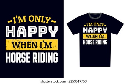 Horse Riding T Shirt Design Template Vector