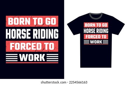 Horse Riding T Shirt Design Template Vector