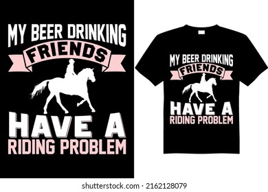 Horse riding t-shirt design vector file