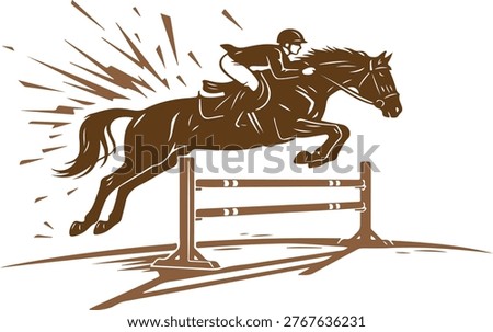 horse riding vector. fully customizable and ready to use.