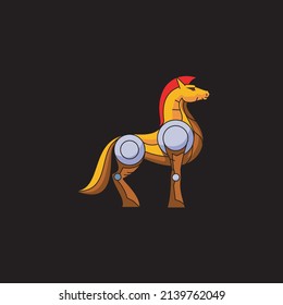 horse robot vector logo best design