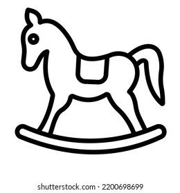 Roca de caballos Icono de vector de línea negrita que puede modificar o editar fácilmente

