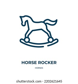 Horse Rocker Icon. Linear Vector Illustration From Horses Collection. Outline Horse Rocker Icon Vector. Thin Line Symbol For Use On Web And Mobile Apps, Logo, Print Media.