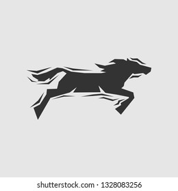 horse run logo design