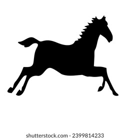 Horse running image on a white backround