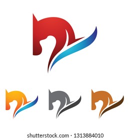 Horse Running Simple Silhouette Symbol Illustration