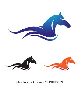 Horse Running Simple Silhouette Symbol Illustration