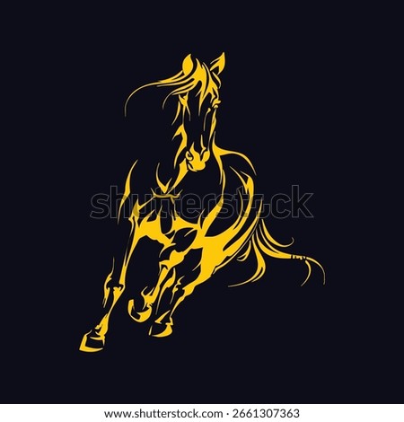Horse, Running Horse, Vector Horse, Draw horse