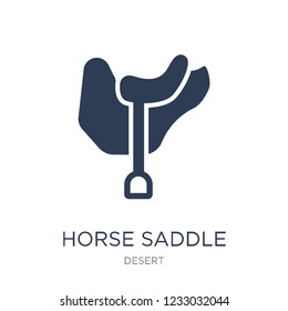 Horse Saddle Icon. Trendy Flat Vector Horse Saddle Icon On White Background From Desert Collection, Vector Illustration Can Be Use For Web And Mobile, Eps10