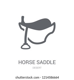 Horse Saddle Icon. Trendy Horse Saddle Logo Concept On White Background From Desert Collection. Suitable For Use On Web Apps, Mobile Apps And Print Media.