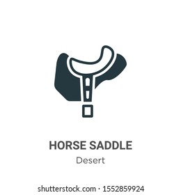 Horse Saddle Vector Icon On White Background. Flat Vector Horse Saddle Icon Symbol Sign From Modern Desert Collection For Mobile Concept And Web Apps Design.