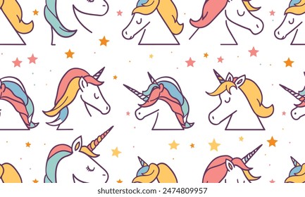horse seamless pattern isolated background vector