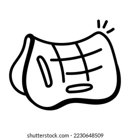 Horse seat linear editable icon design 