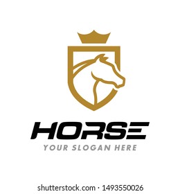 Horse Security Tech Logo Vector