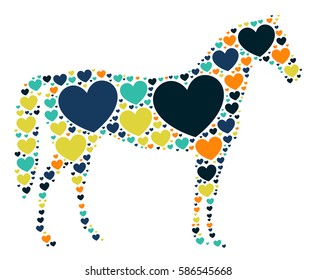 horse shape vector design illustration
