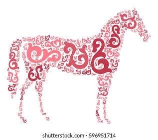 horse shape vector design illustration
