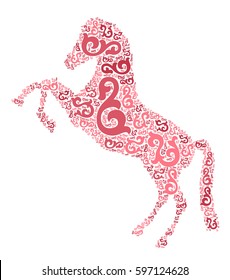 horse shape vector design illustration