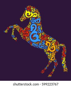 horse shape vector design illustration