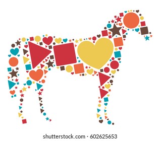 horse shape vector design illustration

