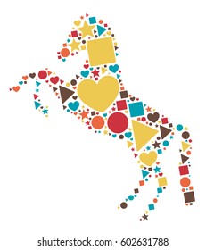horse shape vector design illustration