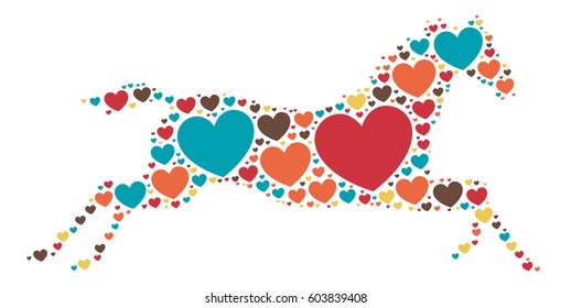 horse shape vector design illustration