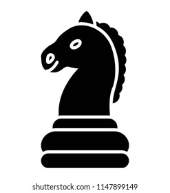 
Horse shaped chess piece denoting chess knight icon
