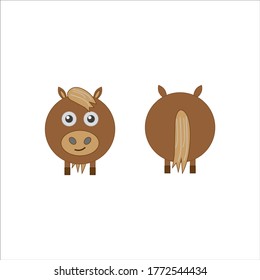 horse shaped icon. illustration for web and mobile