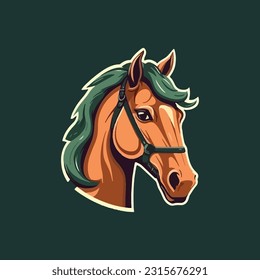 Horse shaped mascot logo for equestrian service provider company.