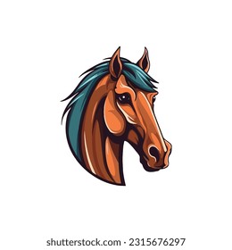 Horse shaped mascot logo for equestrian service provider company.