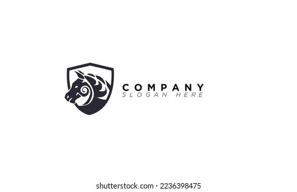 horse in shield Creative Logo For Branding and Company