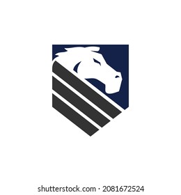 Horse shield Illustration Template Icon emblem Isolated