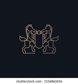 Horse and Shield Monoline