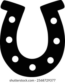 Horse shoe flat icon design