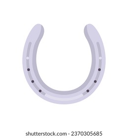 Horse Shoe Flat Illustration. Clean Icon Design Element on Isolated White Background