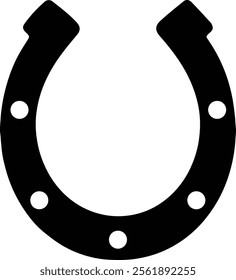 horse shoe icon black color vector image 