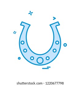 Horse shoe icon design vector