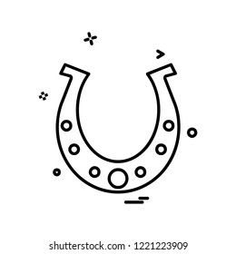 Horse shoe icon design vector