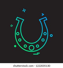Horse shoe icon design vector