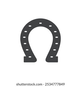 Horse shoe icon flat and simple set design