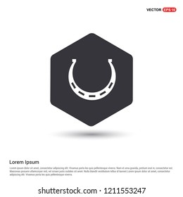 Horse Shoe Icon Hexa White Background icon template - Free vector icon