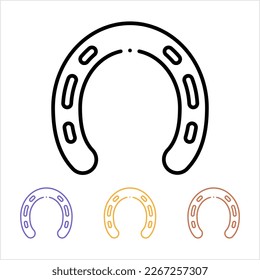 Horse Shoe Icon, Horse Hoof Wear Protector Vector Art Illustration